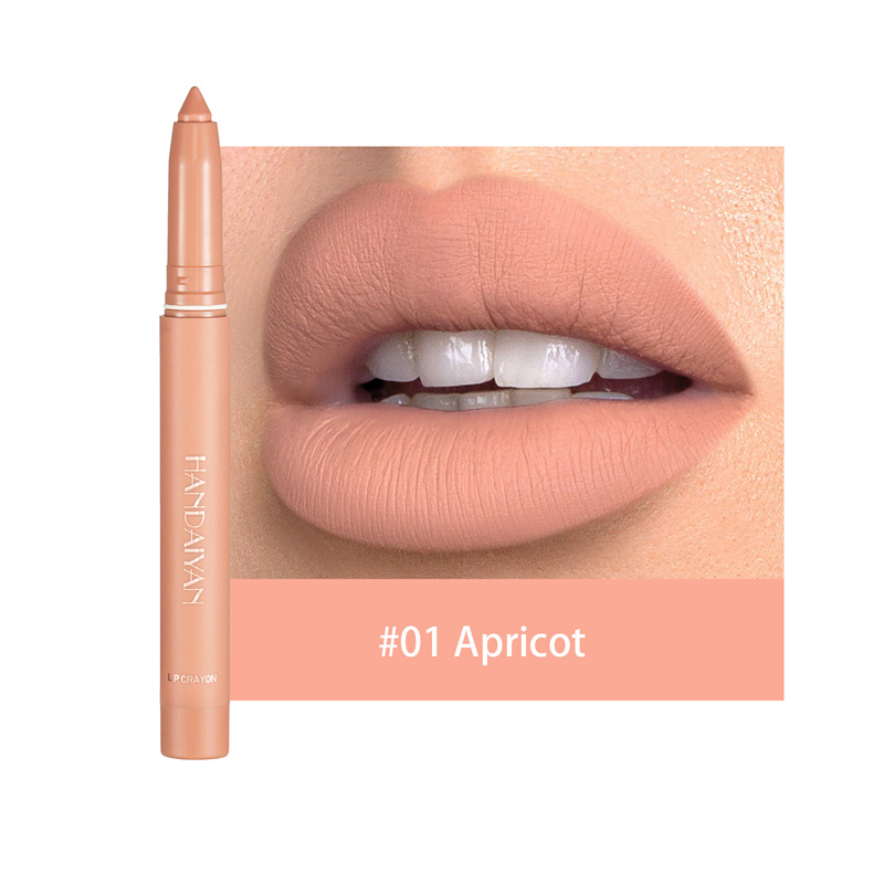 Stylo rouge à lèvres mat rose Nude, brillant à lèvres solide, imperméable, longue durée, crayon à lèvres, maquillage pour les lèvres, 12 couleurs