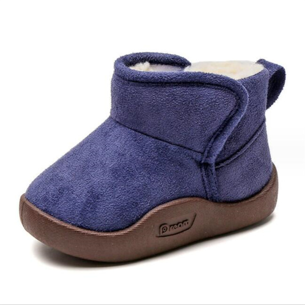 Children's boots new winter girls' booties and velvet padded children's cotton shoes baby toddler shoes