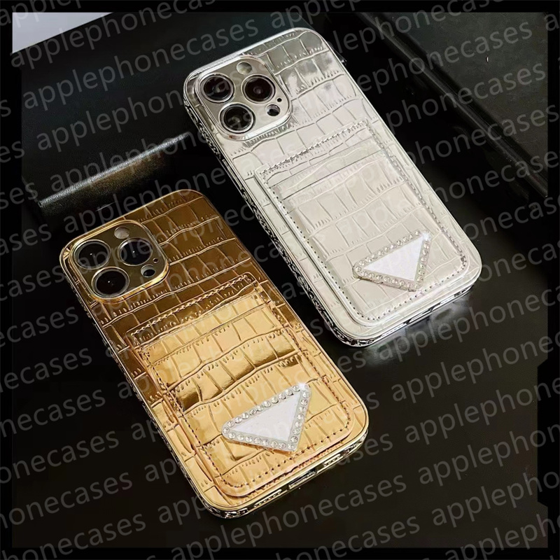 iPhone-hoesje Designer telefoonhoesje voor iPhone 15 Pro Max hoesjes Apple iPhone 14 13 12 11 Pro Max XR X XSMax 15 Plus 14 Pro Mobiele telefoonhoesjes Creditcardhouder Bling mobiele hoes