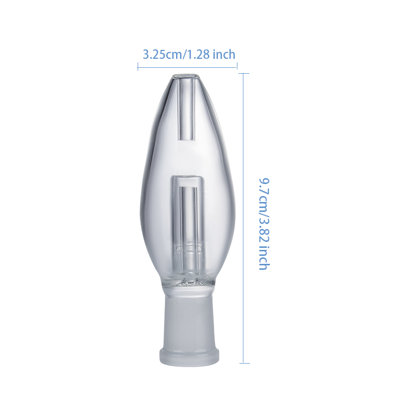 NC019卵形の喫煙ガラスフィルターパイプ10mm 14mm Ti-Ti-Ti-Ti-100％Real Quartz Banger Nail Dab Tool Zipper Case Mini Glass Water Pipe