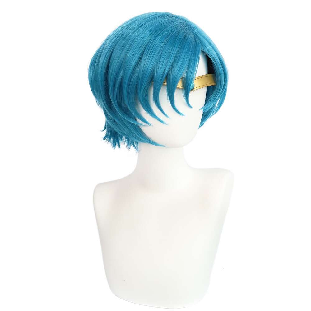 Anime Mizuno Ami Blue Wig Sailor Mercury Wigs + Headwear Role Play Halloween Cosplay Costume