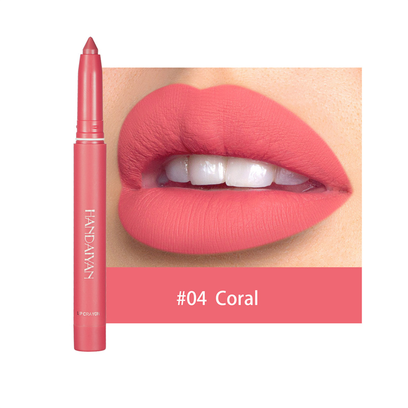 Handaiyan Define Sexy Batom Vermelho Caneta Lápis Fosco À Prova D 'Água de Longa Duração Veludo Nu Lip Liner Pigmentos Marrom Escuro Maquiagem