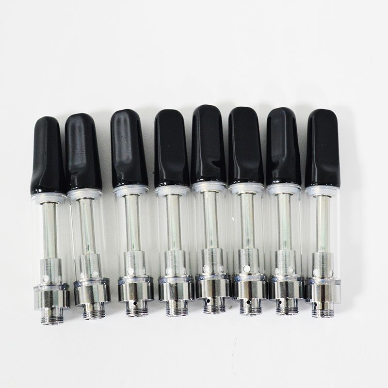 0.5ml 0.8ml 1.0ml Ceramic Cartridge 510 Thread Atomizer 2.0mm Thick Oil Holes Carts Empty Pen TH205 Carts Foam Tray Packaging OEM service Available