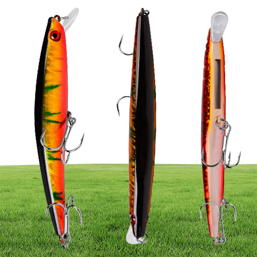 115mm 102G Minnow Hook Hard Baits Lures 4 Treble Hooks 10 Färger Mixed Plastic Fishing Gear WHB293186215