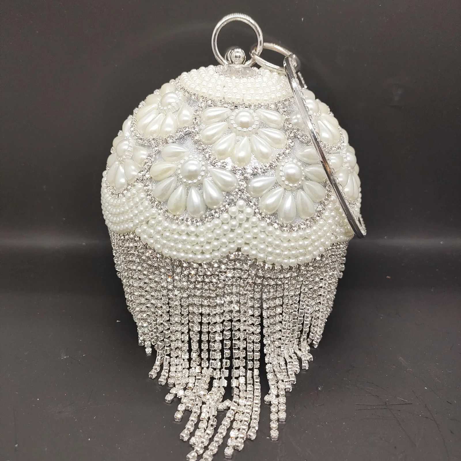 Torby wieczorowe DG Prootlow okrągły okrągły złoty diament brzęczenie nowoczesne Kobiety wieczorne impreza kryształowa torba sprzęgła ślubna torebka