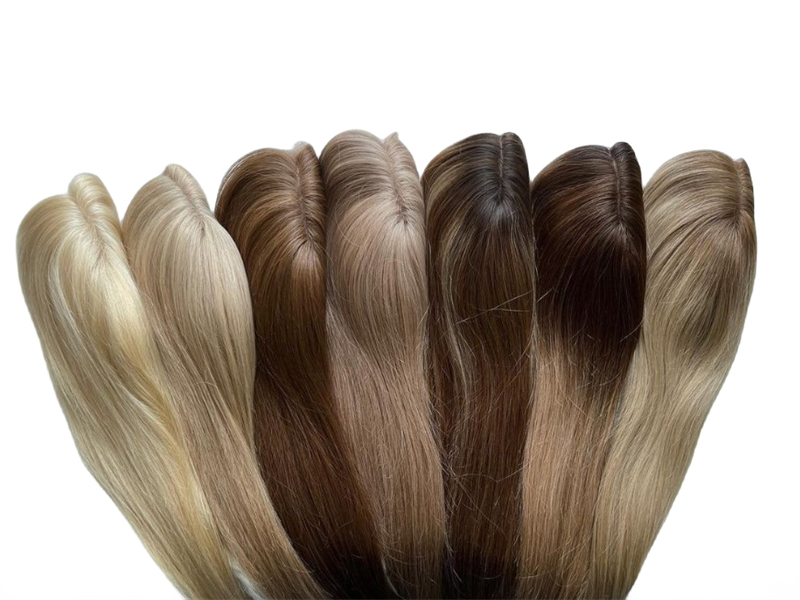 24 tum europeisk jungfrulig mänsklig hårblond färg 60# piano 10# silkeslen rak 4x4 silkes topp judisk peruk för vit kvinna