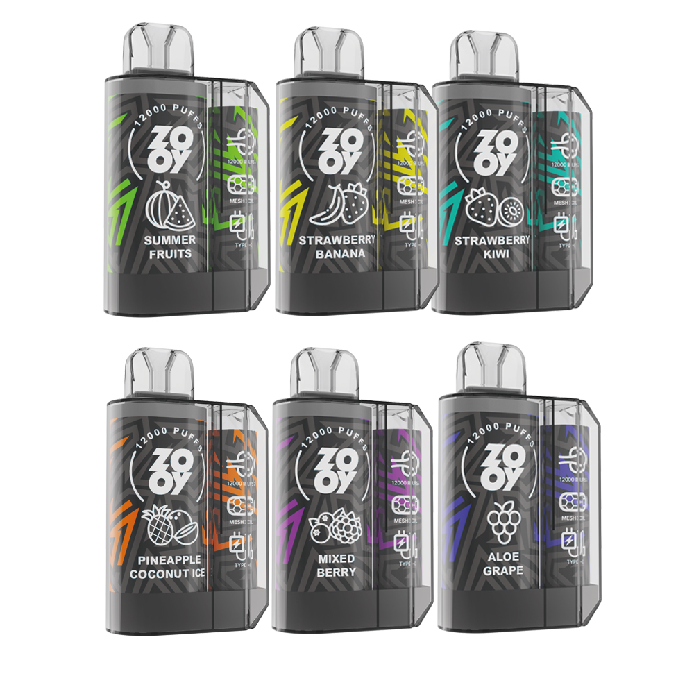 Original Puff 12k Zooy Mega Einweg-Vape Puff 12000 E-Zigaretten-Puffs 0% 2% 5% Puffbar E-Zigaretten-Vapes 650mAh 23ml profilierte elektronische Zigarette