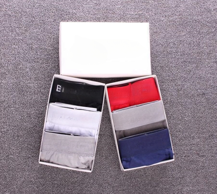 designer brand boxer briefs mens underpants 100%cotton breathable box sexy comfortable cute