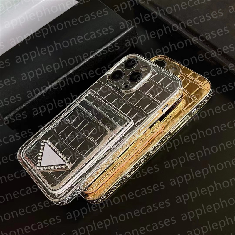 iPhone-hoesje Designer telefoonhoesje voor iPhone 15 Pro Max hoesjes Apple iPhone 14 13 12 11 Pro Max XR X XSMax 15 Plus 14 Pro Mobiele telefoonhoesjes Creditcardhouder Bling mobiele hoes