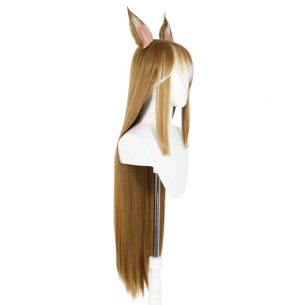 アニメゲームGenshin Impact Miss Wig Gorou Groudient Long Hairs Hairpin Free Wig Cap MS Hina Cosplay