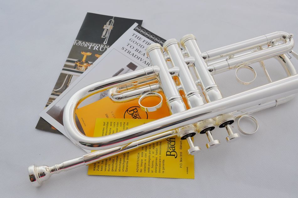 American Silver Plated Vinc C Tone Professional LT197GS Major Trumpet TOP Musical Instruments Trompete Tromba With Case Mouthpiece