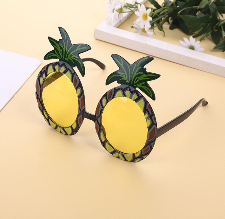 Hawaiian Beach Ananas Zonnebril Geel Bierglazen Vrijgezellenfeest FANCY DRESS Goggles Grappig Halloween Cadeau Mode Favor SN6278