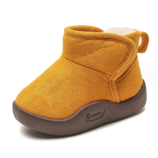 Children's boots new winter girls' booties and velvet padded children's cotton shoes baby toddler shoes
