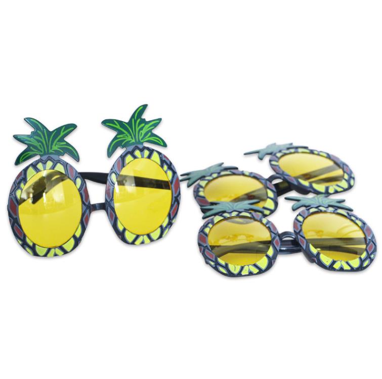 Hawaiian Beach Pineapple Solglasögon gula ölglasögon hönsfest fancy klänning Goggles roliga halloween presentmode favorit SN6278