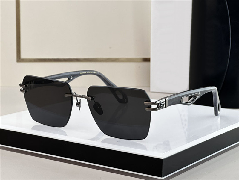 Óculos de sol quadrados com design de moda masculina superior THE WEBEN II requintado K moldura dourada estilo simples e generoso óculos de proteção uv400 de alta qualidade para uso externo