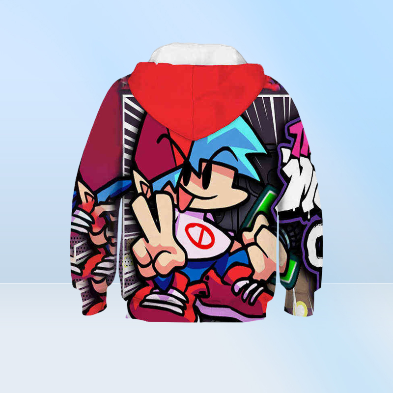 لعبة الملابس ليلة الجمعة Funki Boys Hoodie 3D Childrens Hoodie Autumn Kids Cloths for Teenage Anime Cloths 22011326239181190