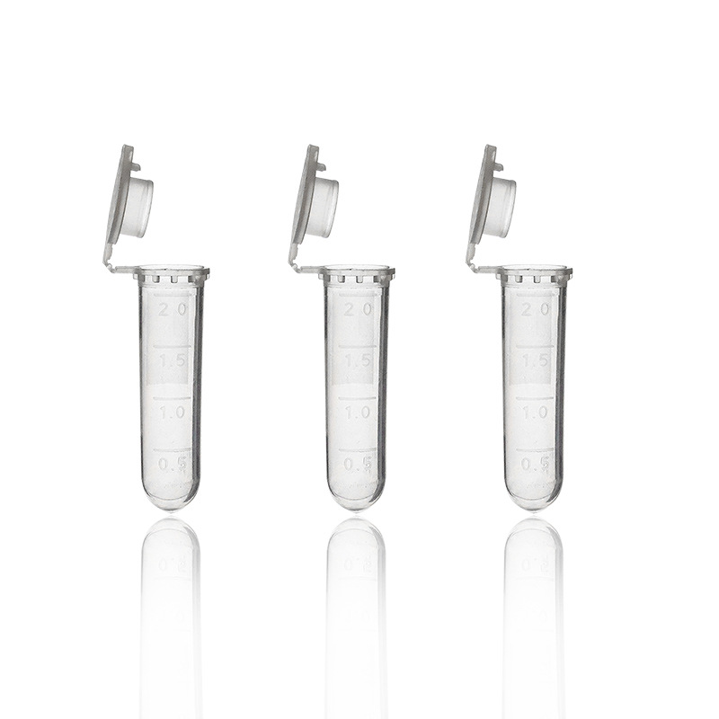 Wholesale- Graduation 2ml Centrifuge Tube 2ml Volume Plastic Bottles with cap Transparent container Can legislate vials