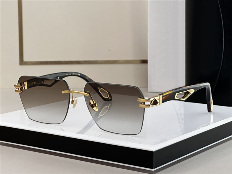Occhiali da sole da uomo di design di moda THE WEBEN II squisita montatura in oro K occhiali di protezione uv400 esterni di fascia alta dallo stile semplice e generoso