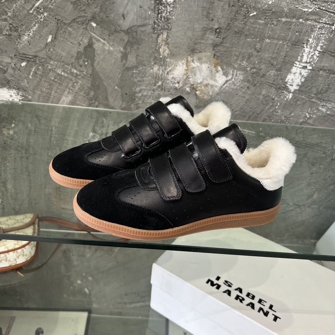 - Shoes Isabel Bekett Leather Suede Sneakers Paris Designer Marant Leather Height Increasing Shoes291R