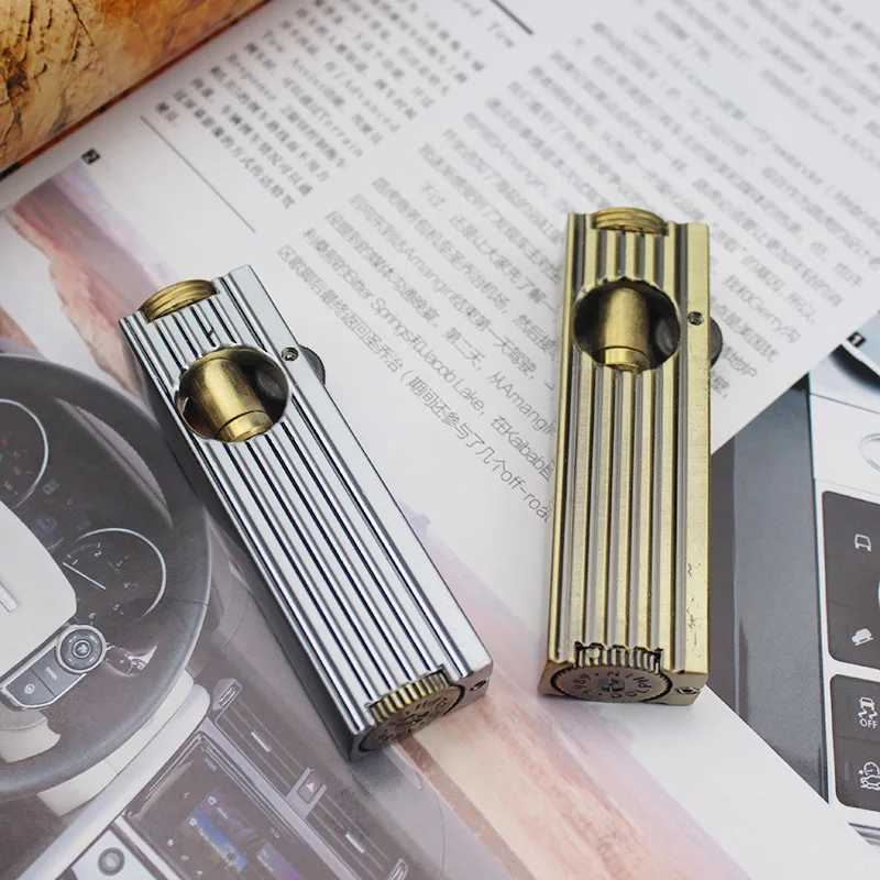 Aanstekers Retro Metalen Vintage Slijpstenen Vuursteen Kerosine Buizen Compact Sigaretten Winddicht Gadgets Geschenken voor mannen