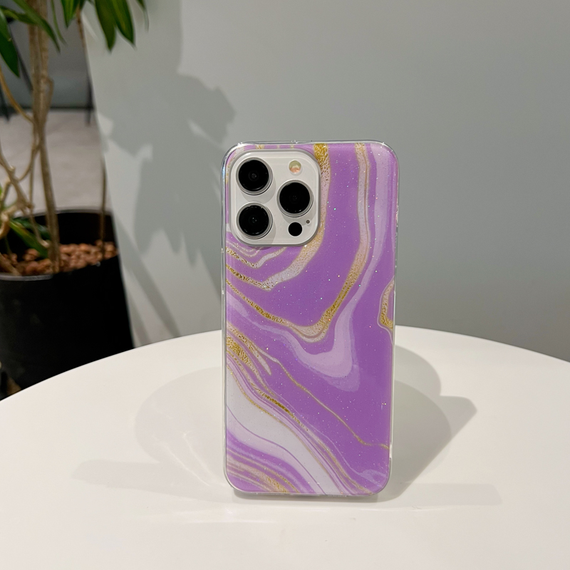 Ny design lyxig marmor mobiltelefonfodral för iPhone 15 14 13 12 11pro max xs xr 7/8plus mode glitter stötsäkert omslag