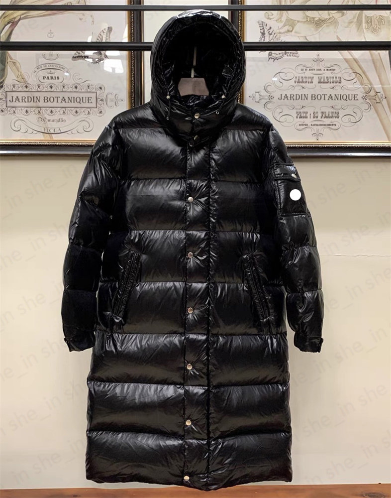 Mens Puffer Jackets Winter Woman Puff Coats Fashion Templon Parkas Coat Classic Glossy Man Long Down Jacket Womens Embroidered Ribbon Outerwear 23FW Size 12345