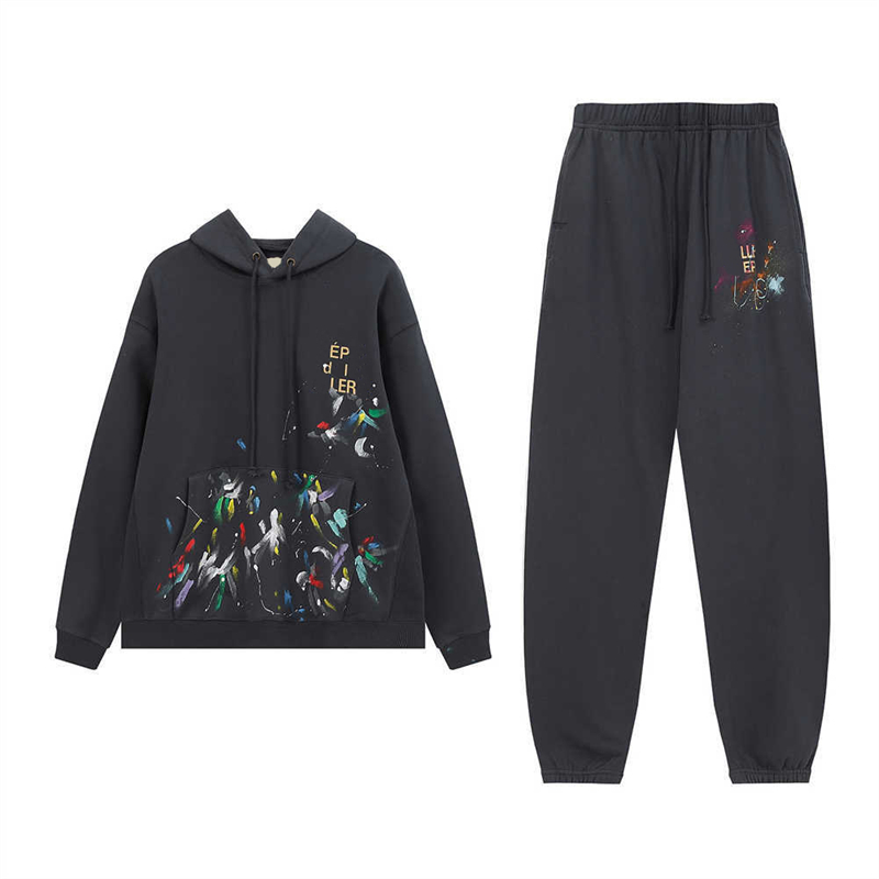 felpe con cappuccio firmate da uomo Tute Pullover Young Thug 555555 Angel Felpe con cappuccio da uomo da donna Felpa con ragnatela ricamata pantaloni da jogging taglia S / M / L / XL