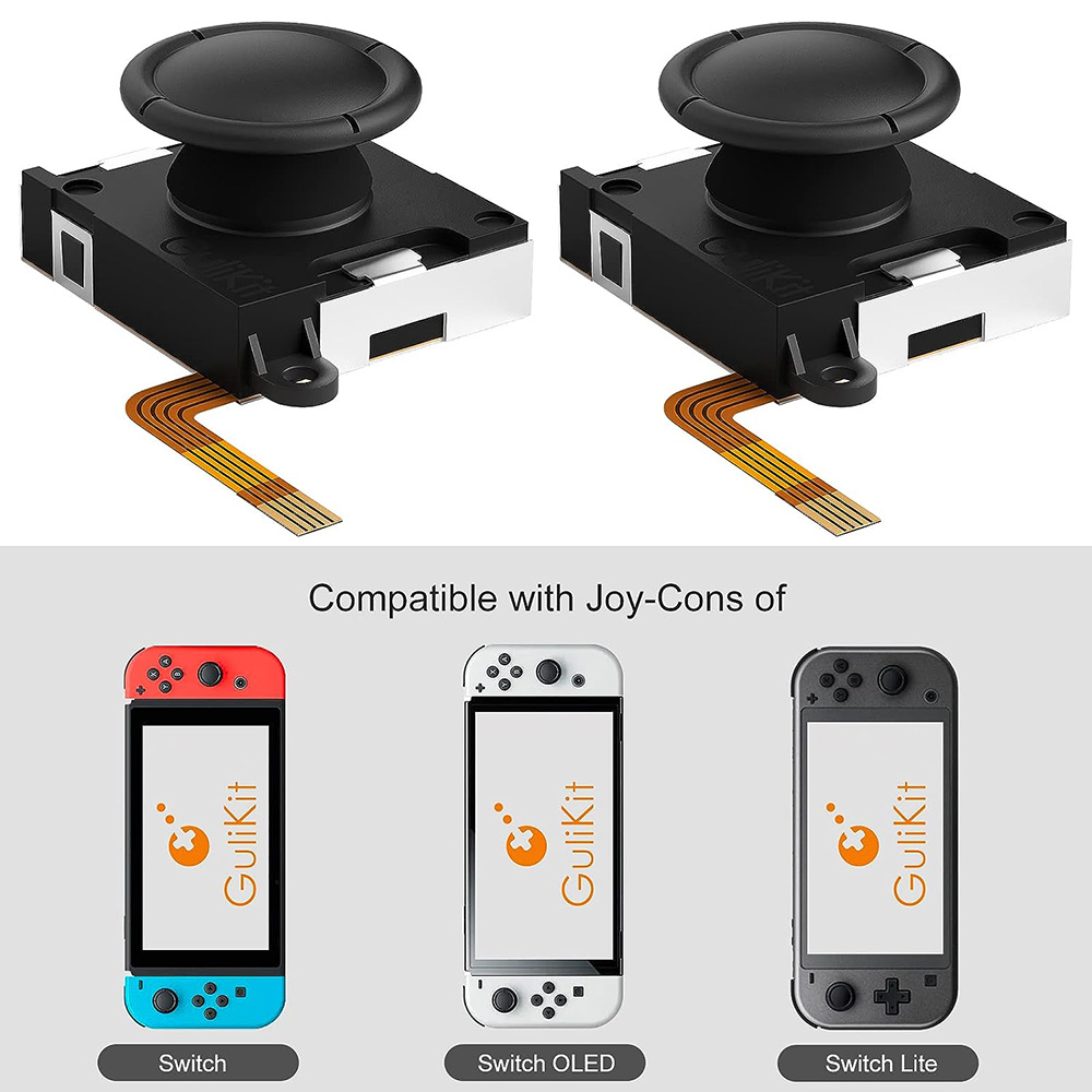 GuliKit módulo eletromagnético 3D Joystick ThumbStick para Switch Joycon Controller OLED Lite Hall Sensor Rocker Sensing Joystick NAVIO RÁPIDO