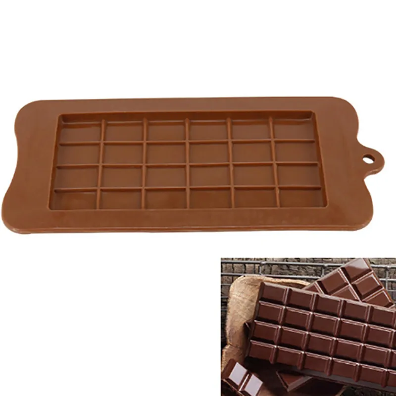 24 Grids Rechthoek Siliconen Mal Chocolade Cakevorm Food Grade DIY Bakvormen Ijsblokje Jelly Mallen Thuis Keuken Tool