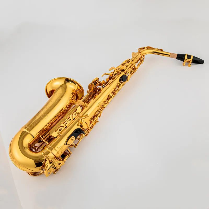 Japan Neues 380 Altsaxophon E flat Elektrophorese vergoldetes professionelles Musikinstrument mit Koffer Kostenloser Versand