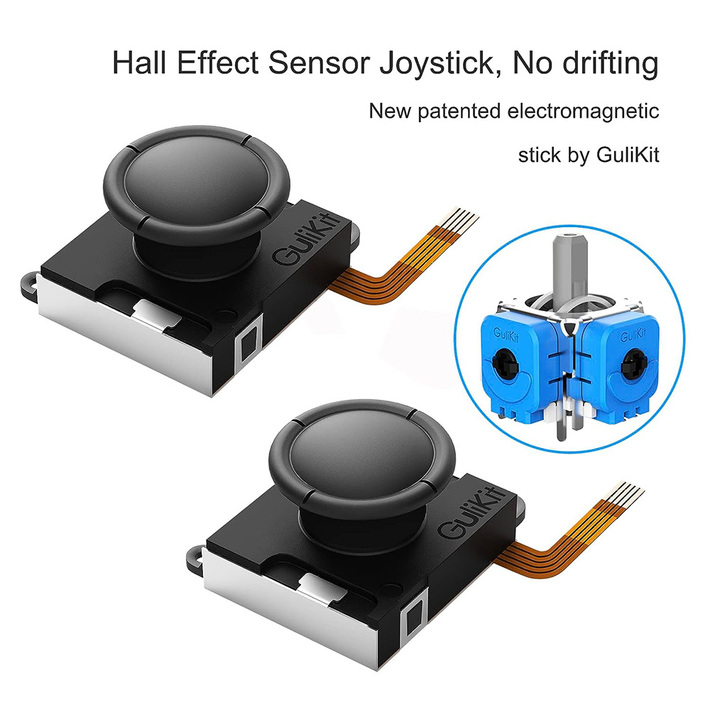 GuliKit Module électromagnétique 3D Joystick ThumbStick pour Switch Joycon Controller OLED Lite Hall Sensor Rocker Sensing Joystick FAST SHIP