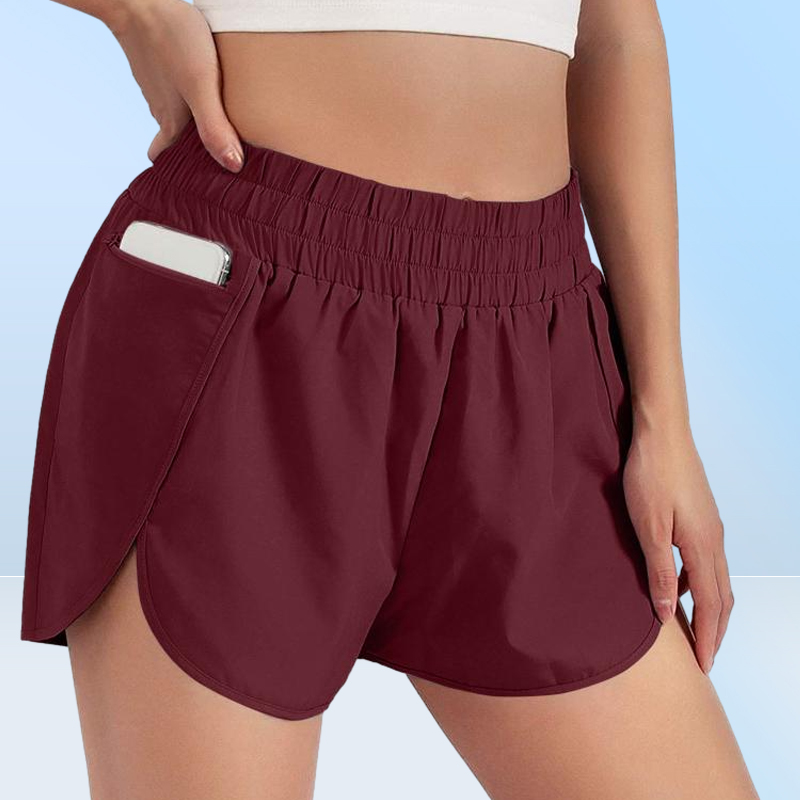 Laufshorts Frauen Sommer Sportlich Erwachsene Einfarbig Yoga Mit Kompression Unterwäsche Futter Weibliche Sportswear Bottoms4972783