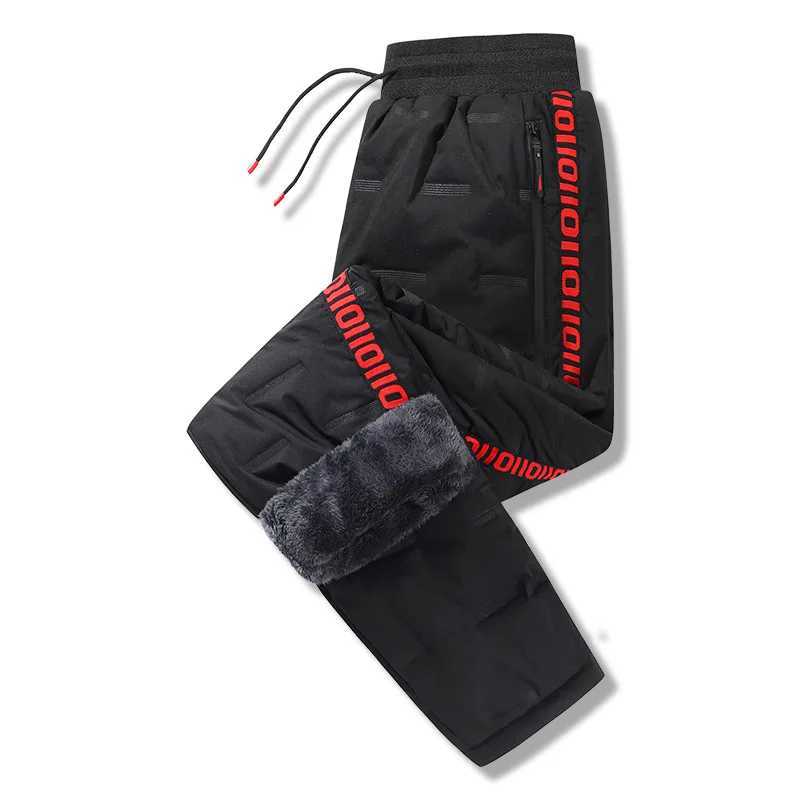 Men's Pants Autumn Winter Lambswool Solid Pants Warm Thicken Sweatpants for Men Fashion Joggers Casual Plus Size Fleece Drawstring Trousers