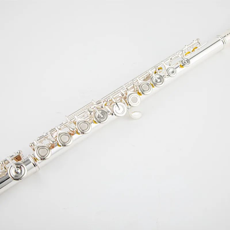 Topp Japan Sankyo 601 Flute Professional Cupronickel öppning C -nyckel 17 hål flöjt silverpläterade musikinstrument med fodral