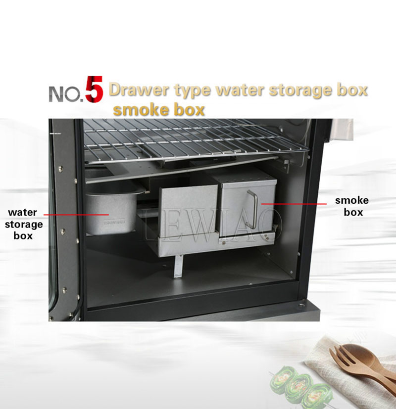 D1701 Commercial Electric Smoke Rotisseries Roaster Sausage Chicken Smoke Oven Aower For Kitchen Equipment