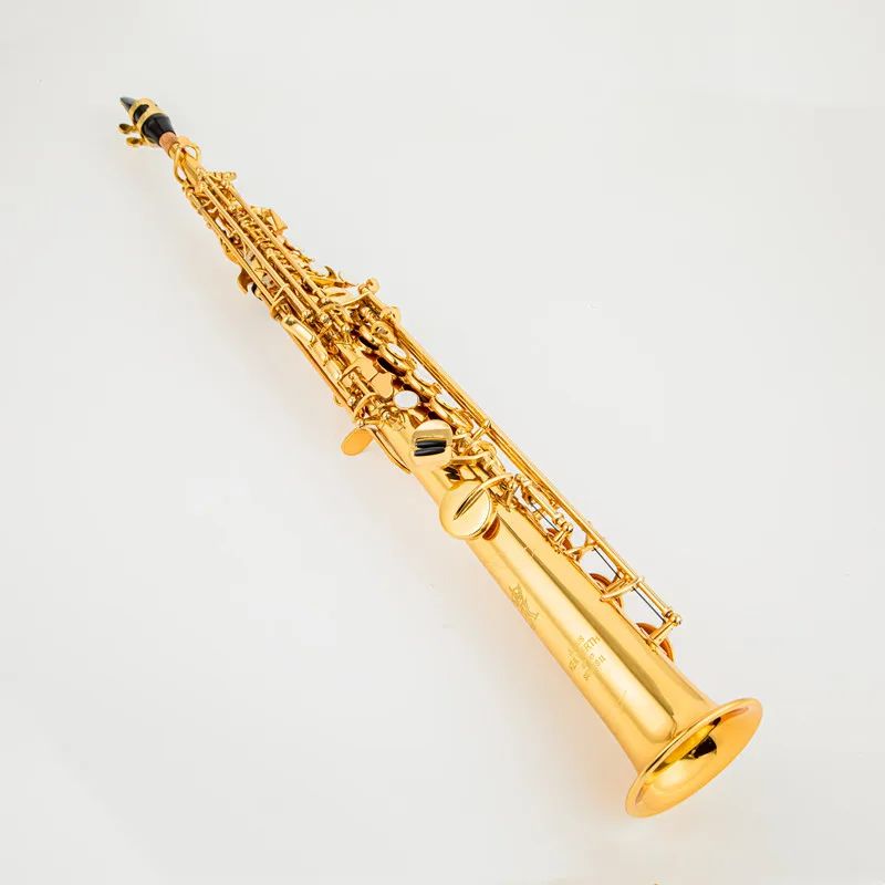 Niemcy st 90 mosiądz prosty sopranowy saksofon BB b płaski saksofon saksofonowy instrument drewniany instrument naturalny klawisz krawędziowy wzór 01