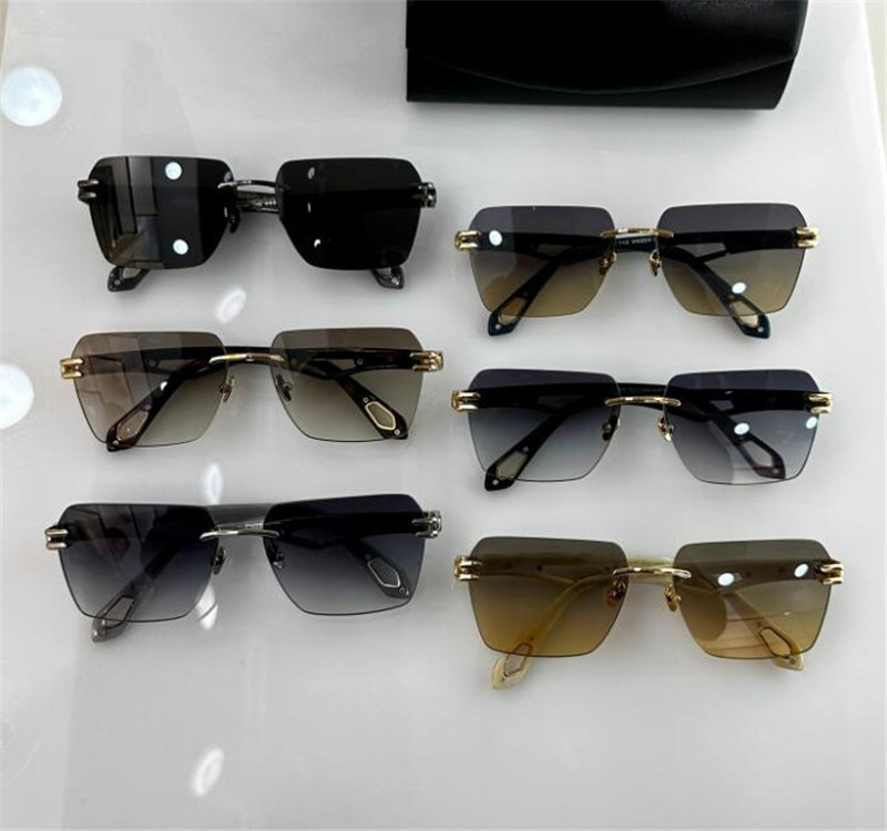 Top men fashion design sunglasses THE WEBEN II exquisite K gold frame simple and generous style high-end outdoor uv400 protection glasses