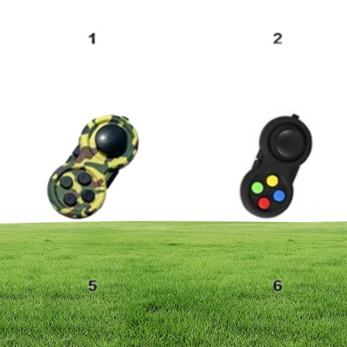 Pad Sensory Toy Camouflage Color GamePad Fun Cube Handle Game Controller Stress Relief Finger Reliever Anxiet333E9260377