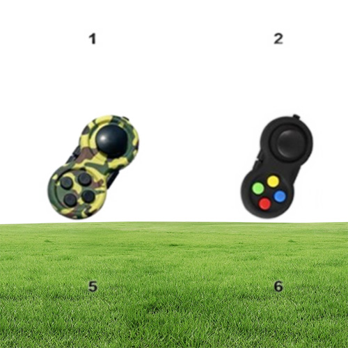 Pad Sensory Toy Camouflage Color gamepad Fun Cube Handle Controller Sressão Sressão Relief Direito Ansiet333e5524189