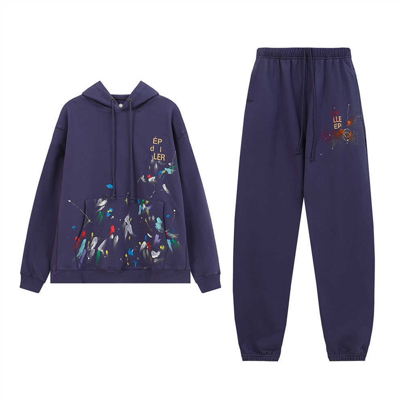 felpe con cappuccio firmate da uomo Tute Pullover Young Thug 555555 Angel Felpe con cappuccio da uomo da donna Felpa con ragnatela ricamata pantaloni da jogging taglia S / M / L / XL