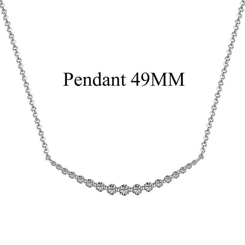 Bling s925 Sterling Silver Tennis Necklace Designer for Woman Iced Out 5A Zirconia Round Diamond Pendants Womens Choker Necklaces Luxury Wedding Jewelry Gift Box