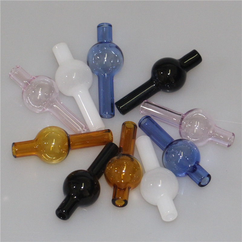 Quartz Bubble Carb Cap Double Tube Quartz Thermal Banger Nail Dome Ball Carb Cap Vs Colored Glass ball Caps