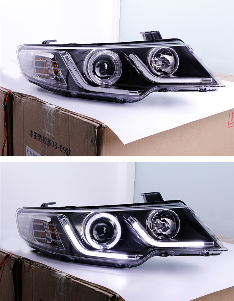 Auto Styling Kopf Lichter für KIA Forte 2009-2013 Scheinwerfer LED Angel Eye Tageslicht Objektiv Xenon Lampe Signal scheinwerfer