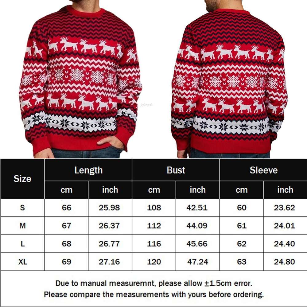 Cosplay hommes tricots coupe ample flocon de neige motif d'élan haut tricoté pull Style de noël décontracté col rond tenue de vacances