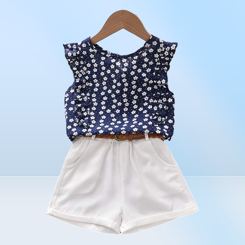 Kledingsets Meisjes Set Zomer Babymeisjeskleding Sorteer Mouw T-shirt + Shorts 2 Stuks Pakken6893801