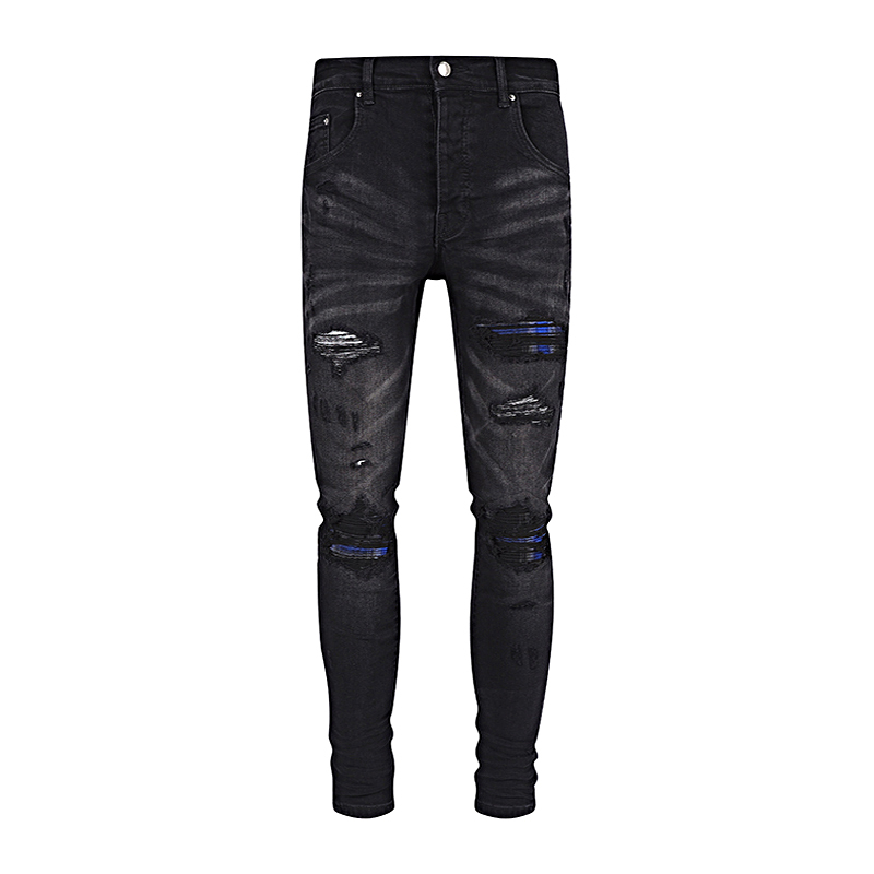 Designer men`s jeans hip-hop fashion zipper washable letter jeans retro fashion men`s design motorcycle cycling slim jeans .28-40