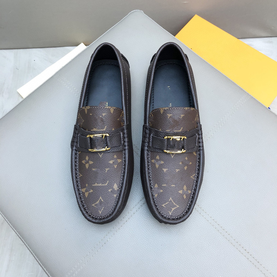 41 Model Men designer loafers skor lyxiga italienska klassiker guld mockasins klädskor svart brun äkta läder kontor bröllop walk drivskor storlek 38-46