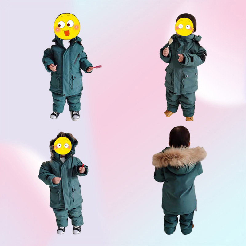 2021 Vestes d'hiver pour les garçons enfants Sangue Swows Girl Down Parka Coat Natural Fur Swear Children Warm Saut trottoir G6521311