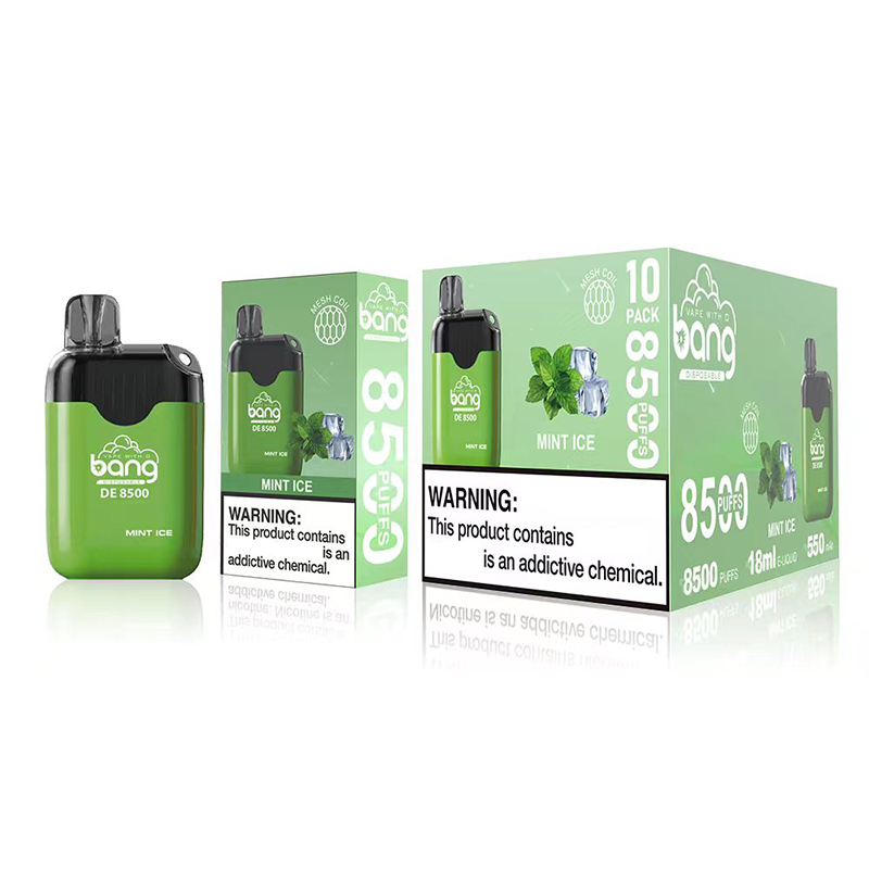 Bang de8500 ricaricabile a vape vapodinampata a vape ghisa 8500 sbuffi e sigarette da 550 mAh batteria da 18 ml di vaporizzatori pre-riempiti Bangvapes