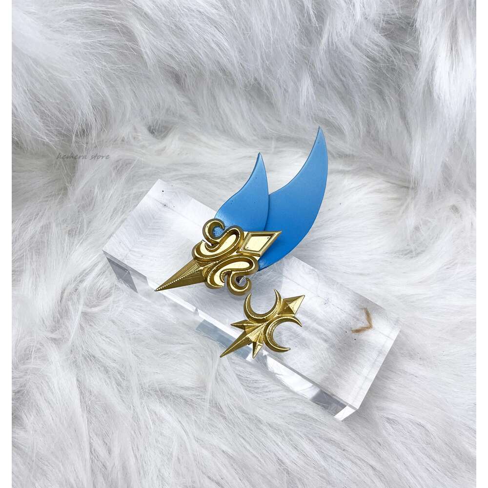 Cosplay Cosplay Neuvillette Haarspelden Spel Genshin Impact Accessoires Rekwisieten Fontaine Marechaussee Phantom Broche Hairwear